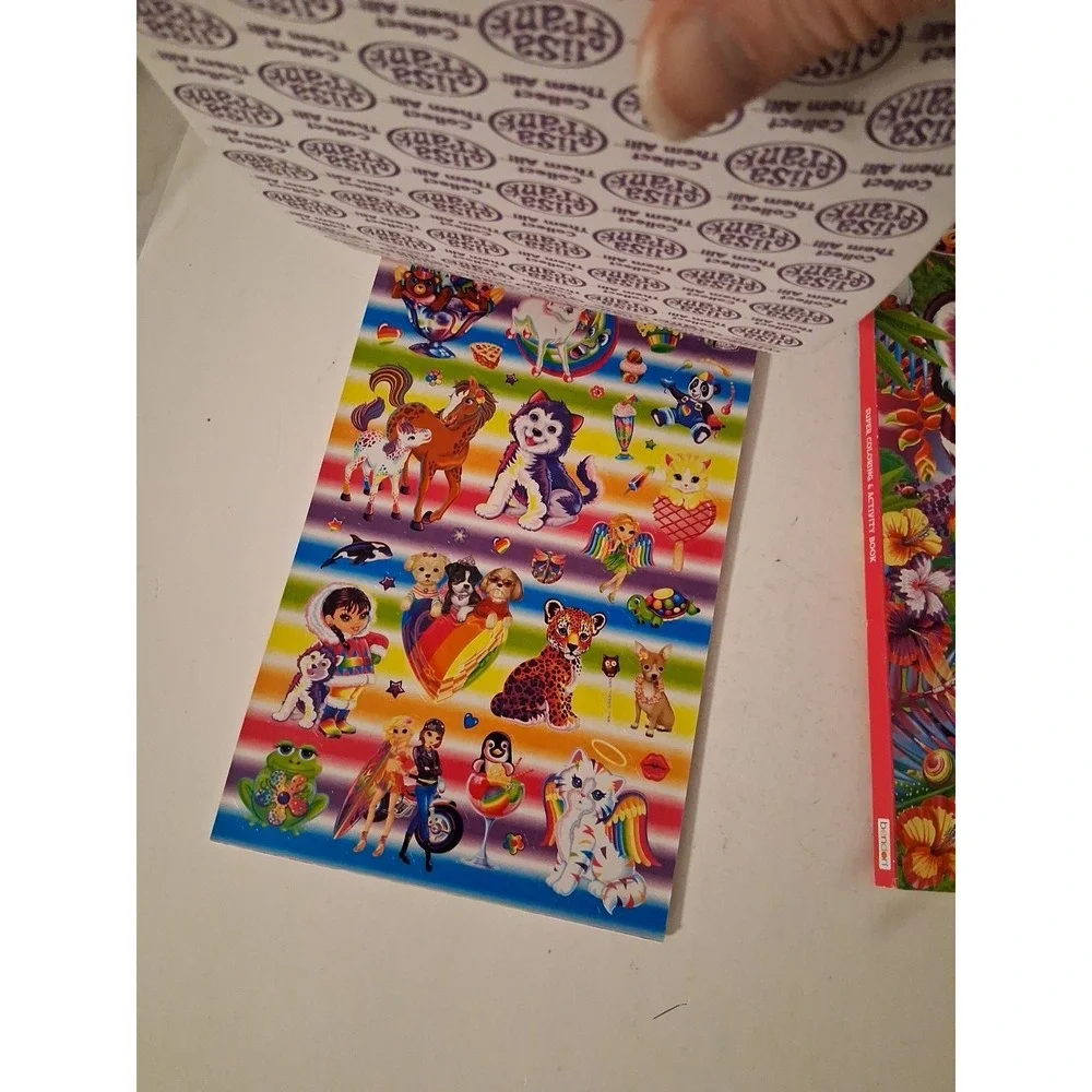 2 Lisa Frank: 1 Coloring & Activity Book 2014 & 1 Pack 400+ Stickers 2013 New